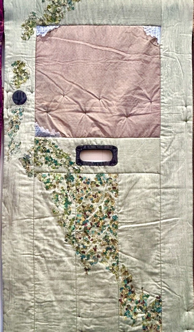 A sewn 'front door panel'  from the Festival of Quilts 2025