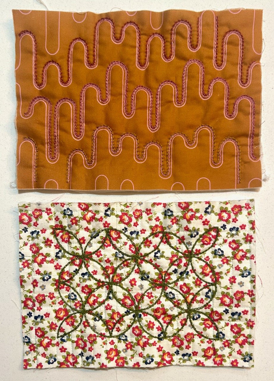 The front and back  with finished embroidery/embellishment