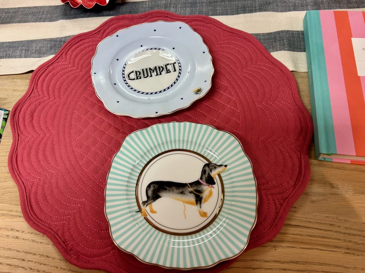 A tablescape featuring the Crumpet cheeky plate