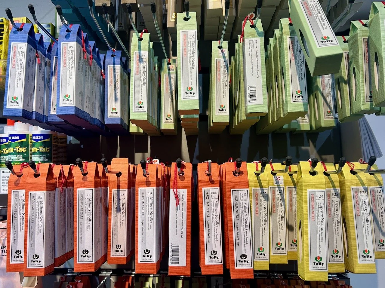 Packs of needles - of every size, for every craft