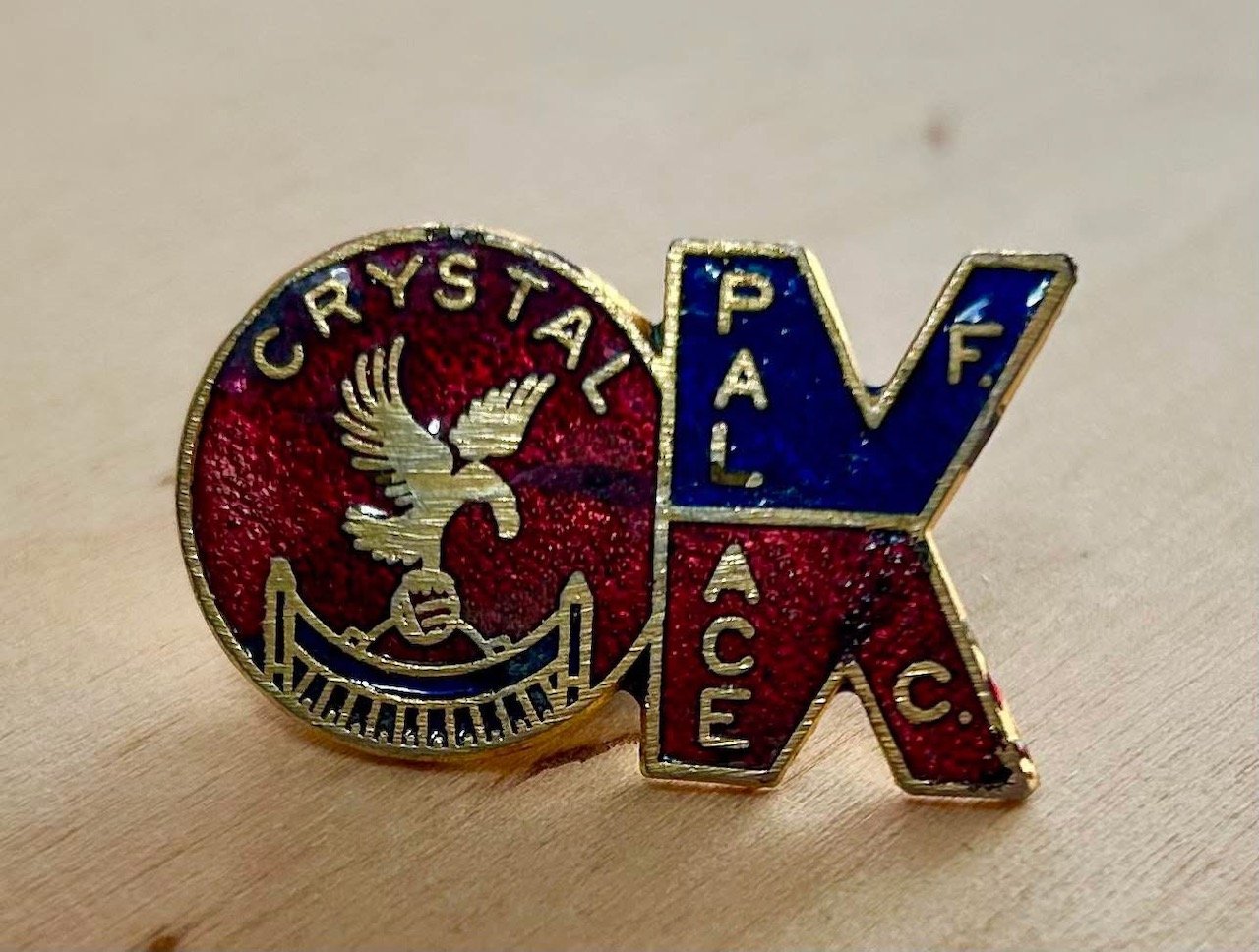 My vintage Crystal Palace FC OK badge