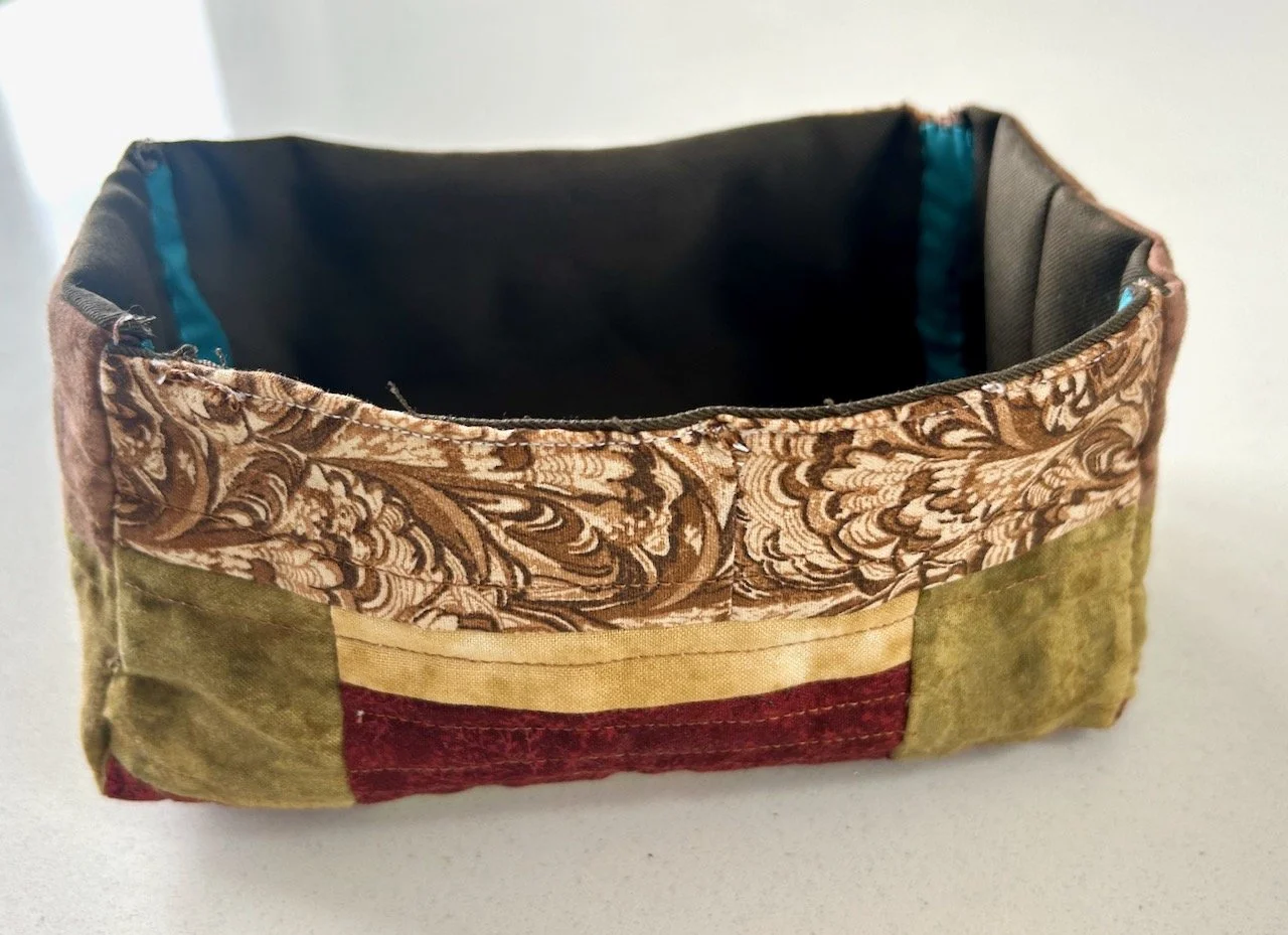 A 'make do' fabric storage box