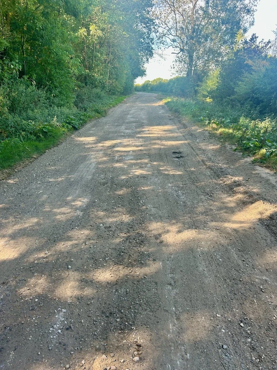 the very dry path on Church Lane
