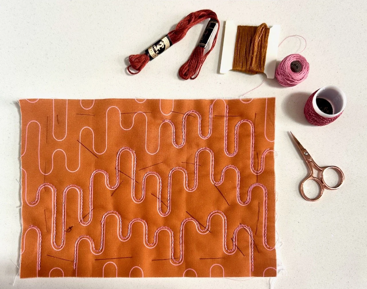 This month's hand slow sewing project