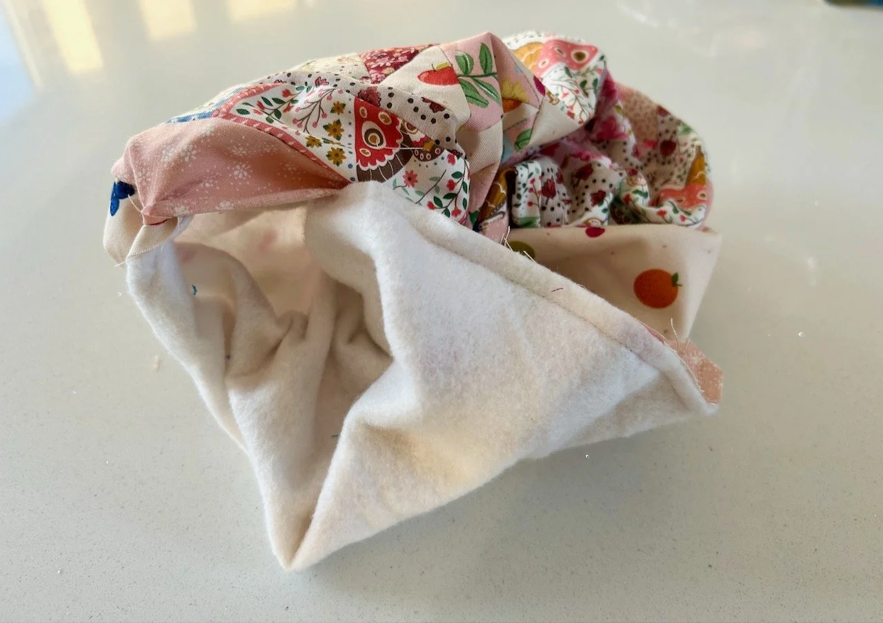 Turning it through to get the outside on the outside (not the inside)