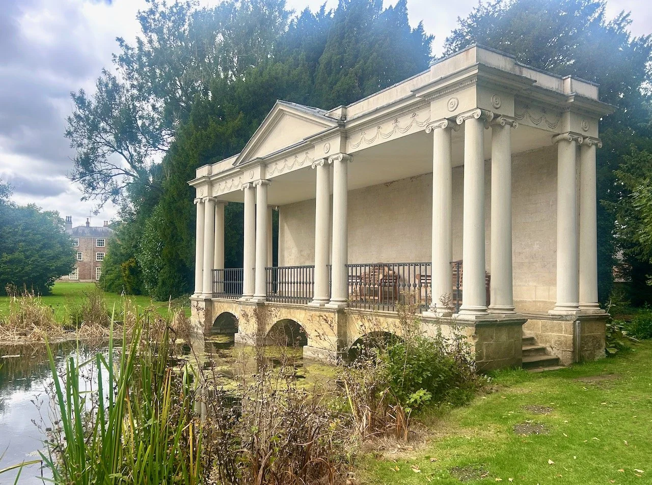 The rather grand Palladian Bridge at Scampston Hall