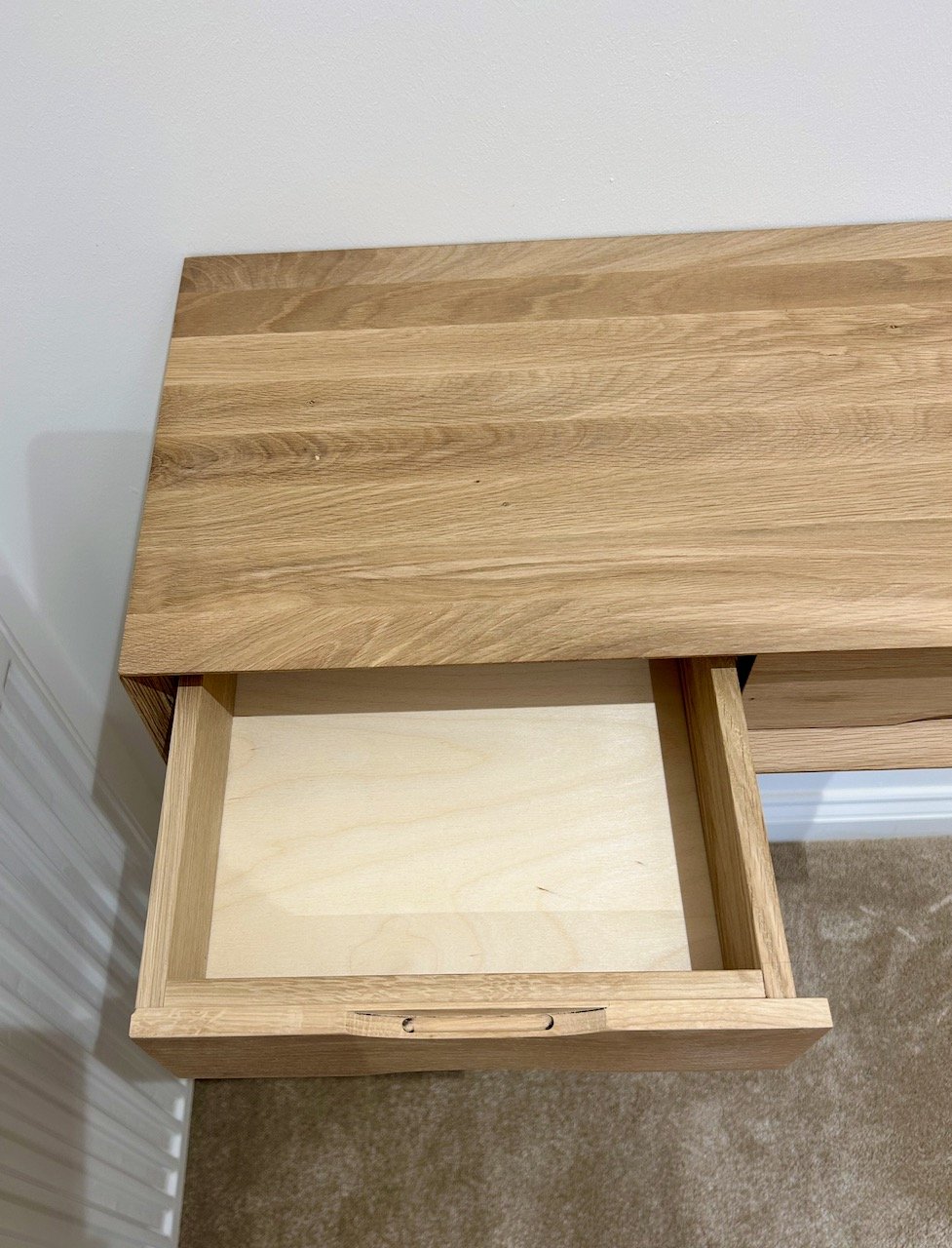 Oak floating on sale dressing table