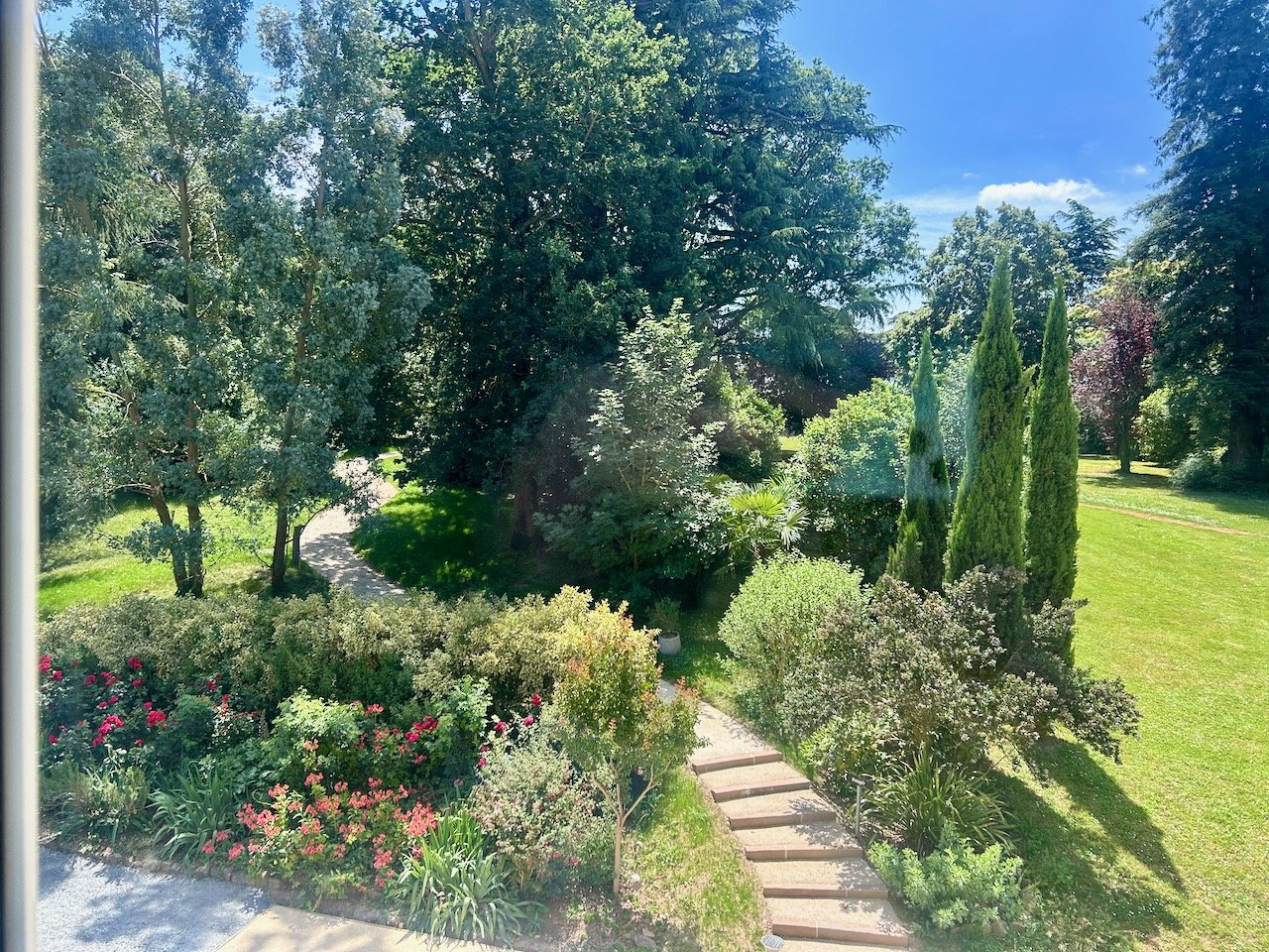 The view from our window at the Chateau in Angers