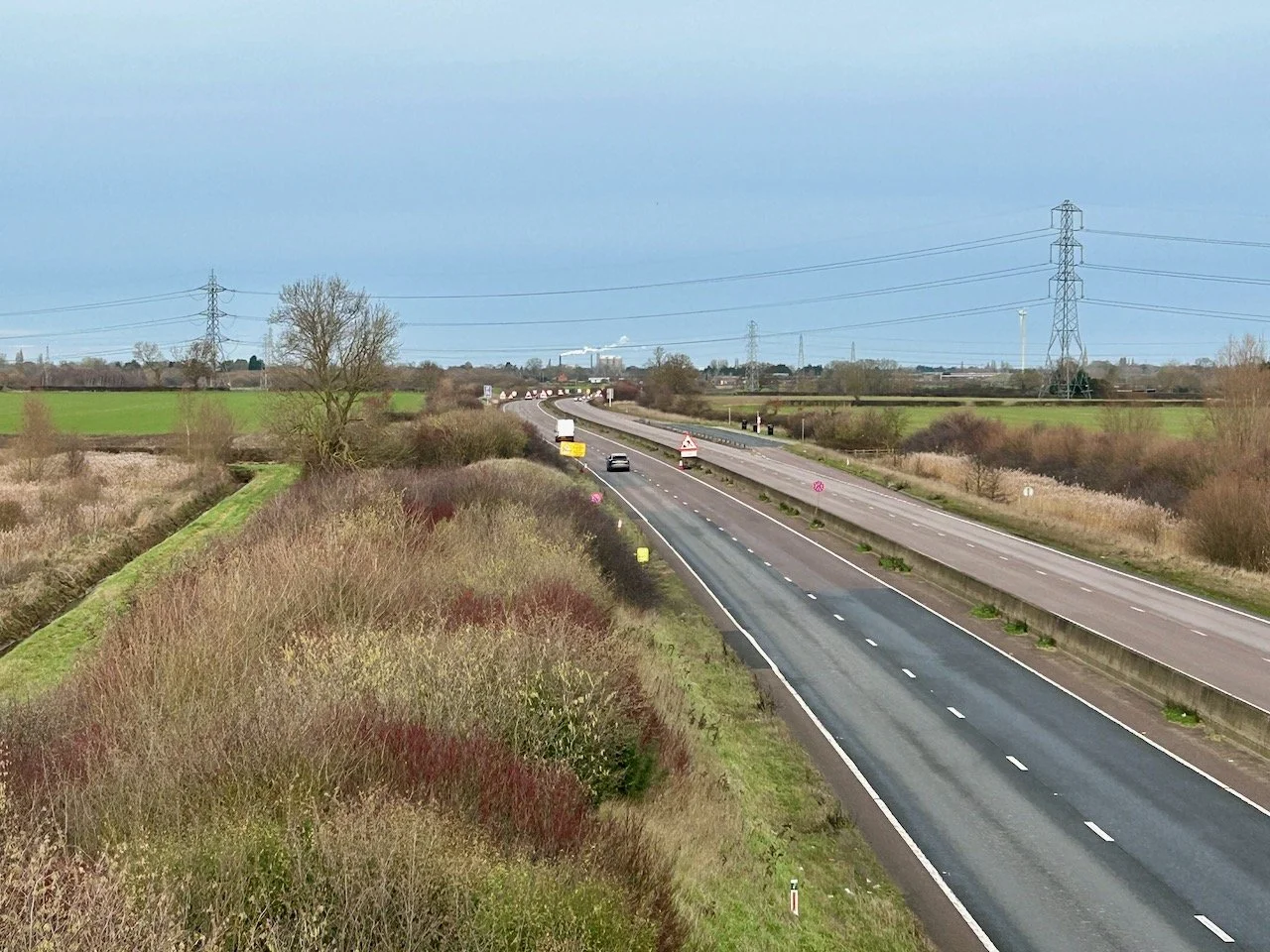 Looking at the A46 towards Newark