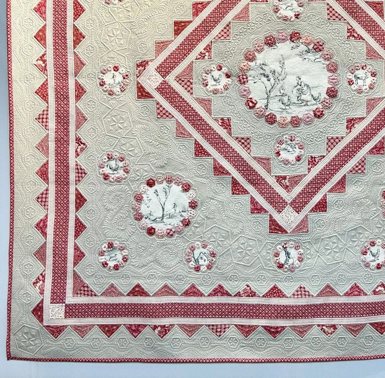 DAISY, HELEN BROOKHAM AND SANDY CHANDLER - FESTIVAL OF QUILTS 2025