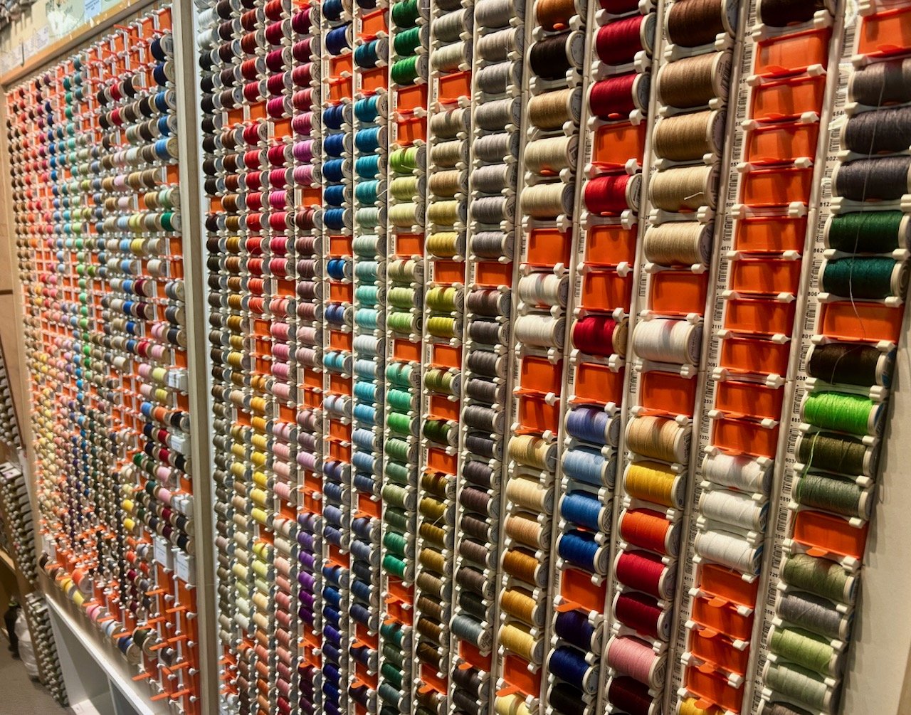 Another wall of thread to match your sewing project