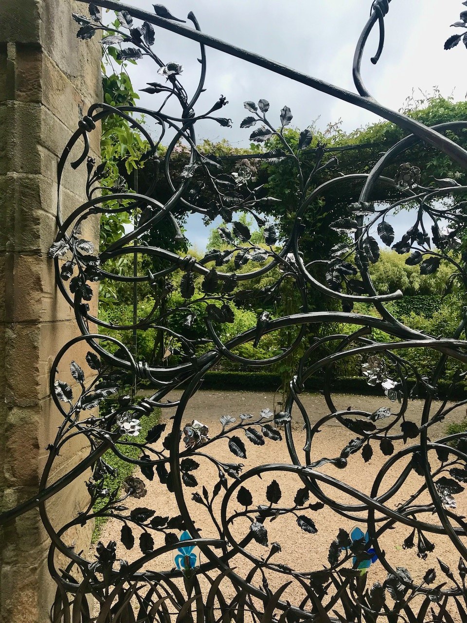 Ornate iron gates on part of the Alnwick Gardens