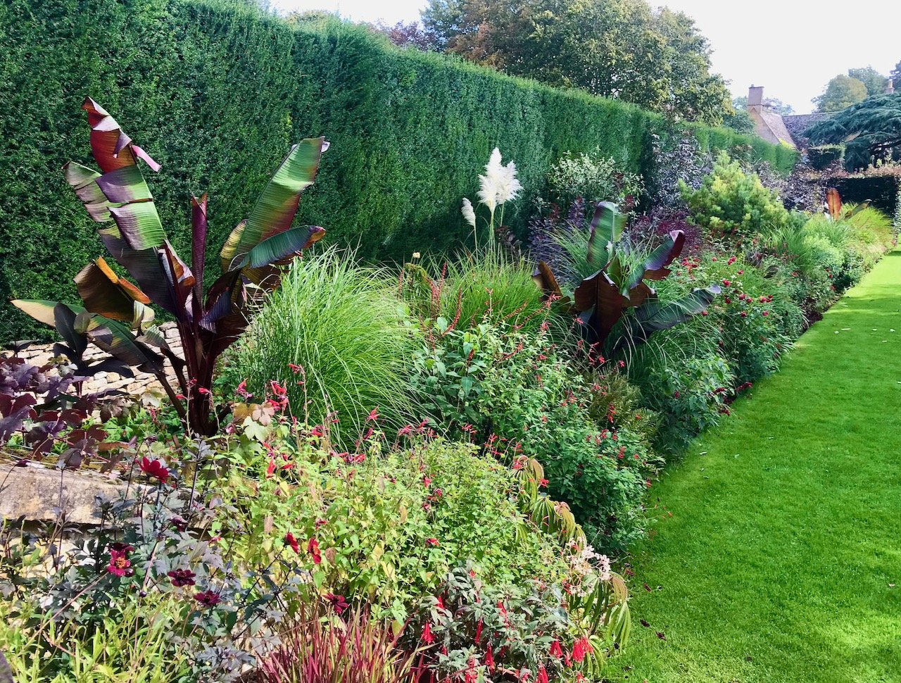Looking along one side of the Red Borders, which are as you'd expect planted with predominantly red flowering and red leafed plants