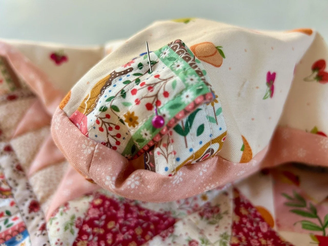 A pin securing the shorter loops in place