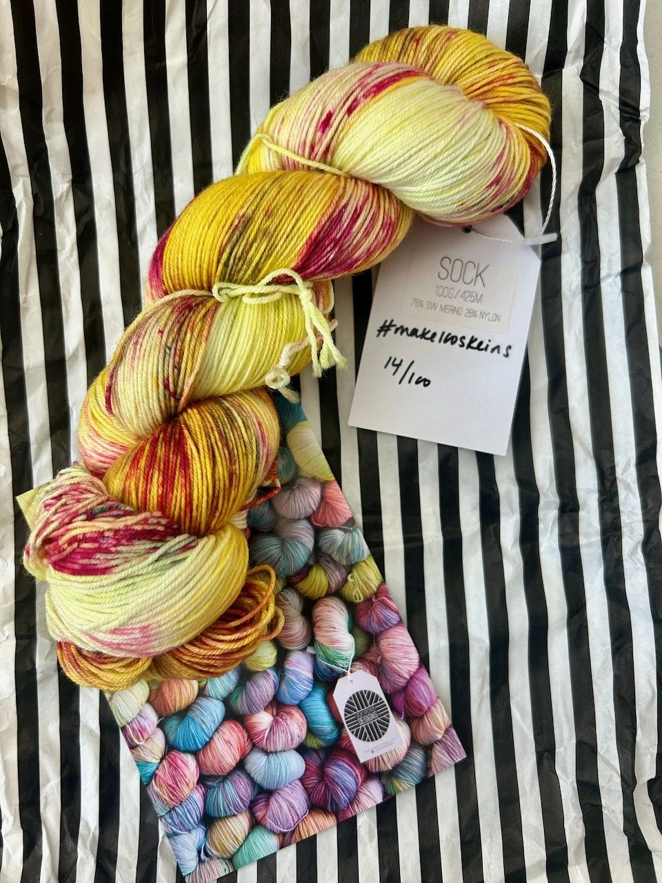 My skein from Vicki Brown's Make 100 skeins project