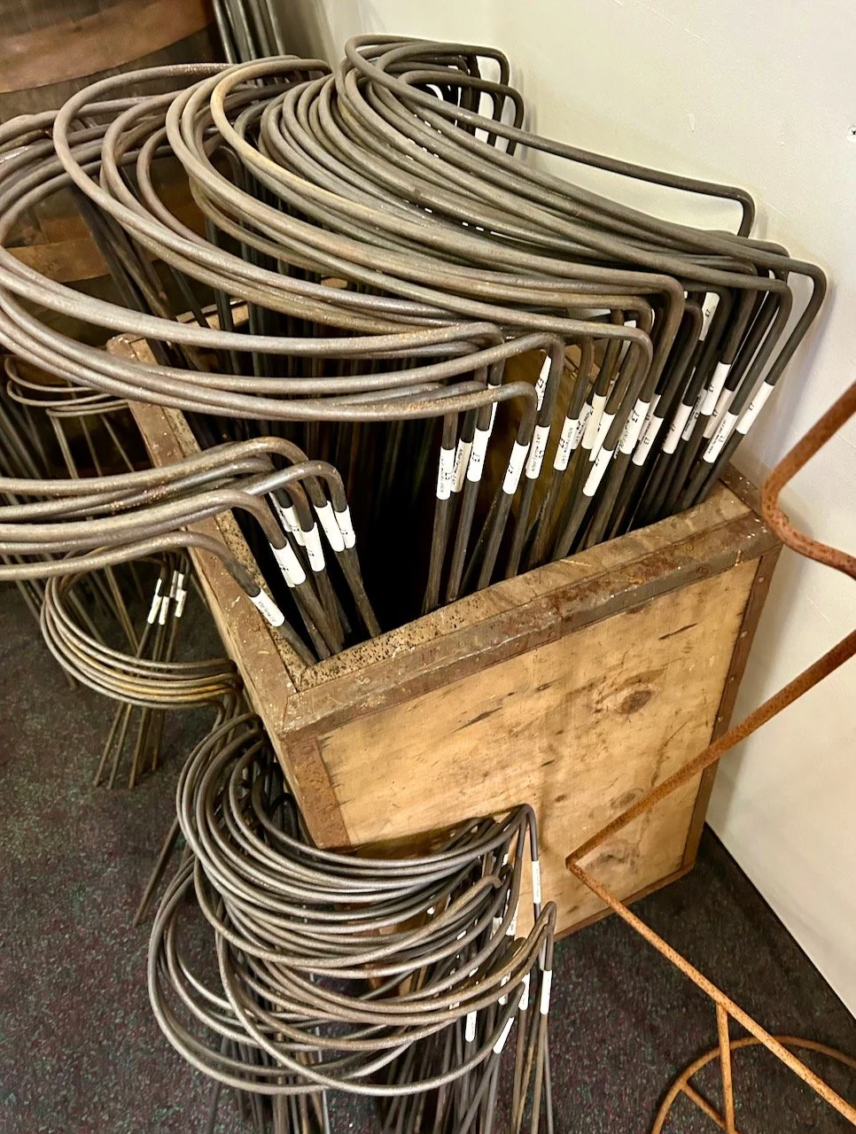 iron hooped plant supports in varying sizes