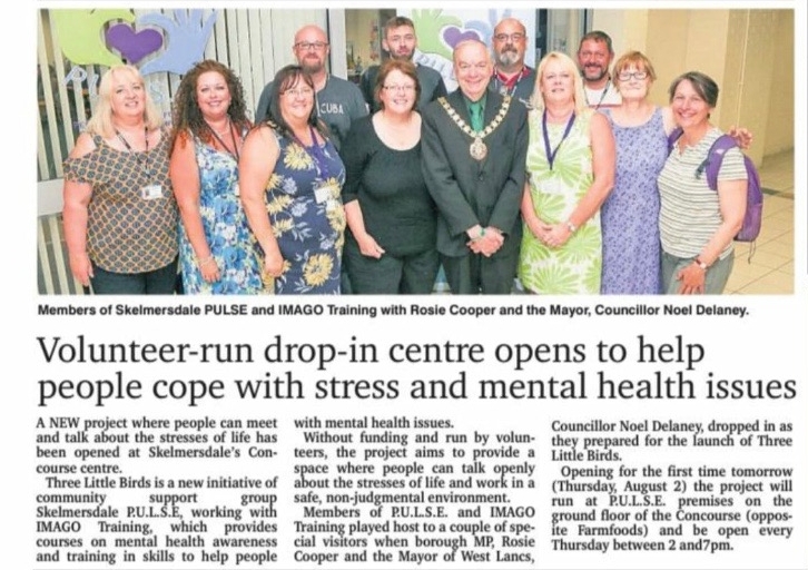 #ThreeLittleBirds Mental Health Cafe Launch - August 2018