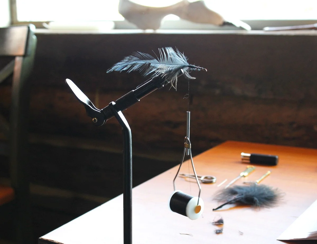 Learning to tie flies as an artist-in-residence at The Taft Nicholson Center in Lakeview, Montana (2015). 
