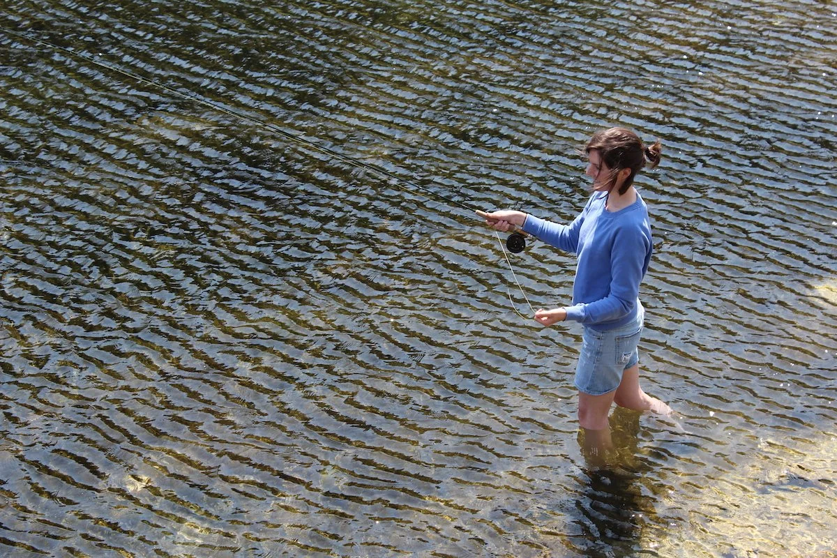  The artist fishing in Montana’s legendary Widow’s Pool (2015). 