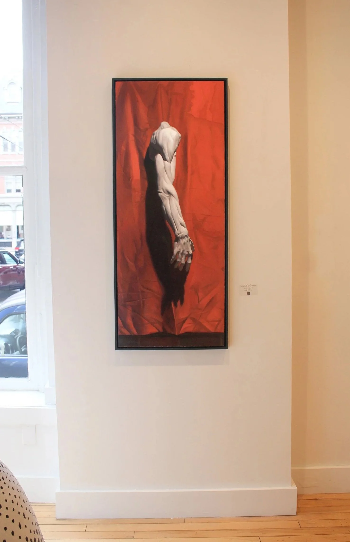   Trompe-l'œil Écorché Arm , 2025 Oil on panel, 25 × 50 in (63 × 127 cm) Project:  Classical Realism  