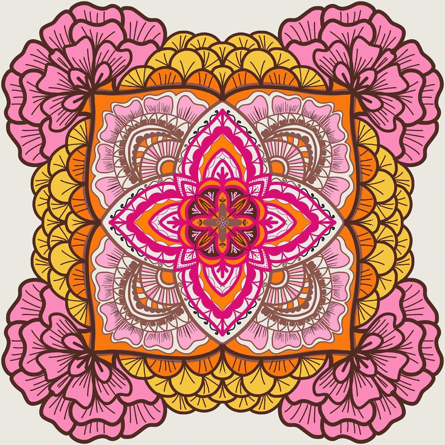 A little procreate symmetric drawing that ended up more retro than expected 😊🌸

#aurfacedesign #patterdesign #surfacepatterndesign #patternaddict #printandpattern #floralmandala #floralprint #carolinaabarca #carolinaabarcadesign