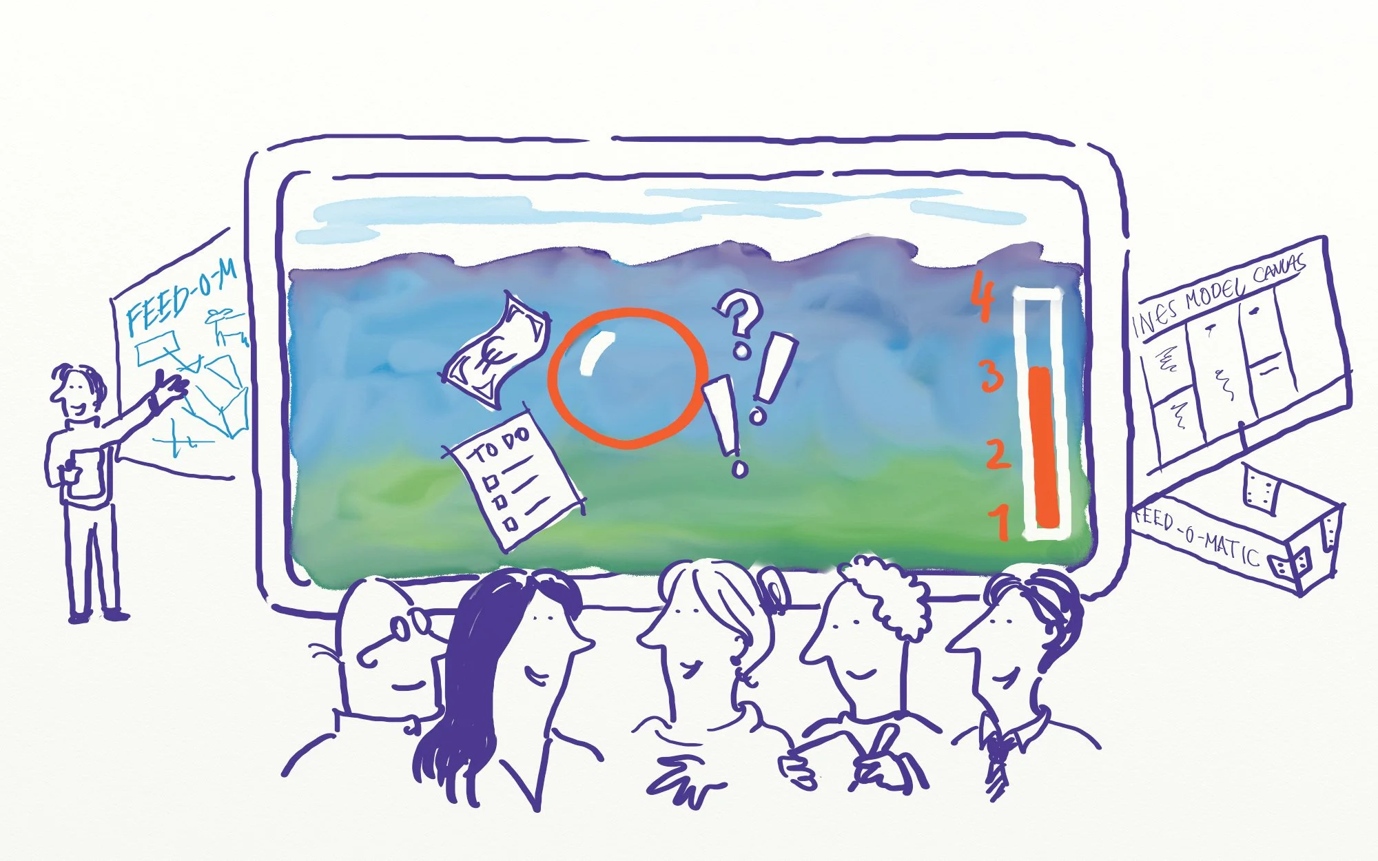 Illustratie for blue ocean brainstorm