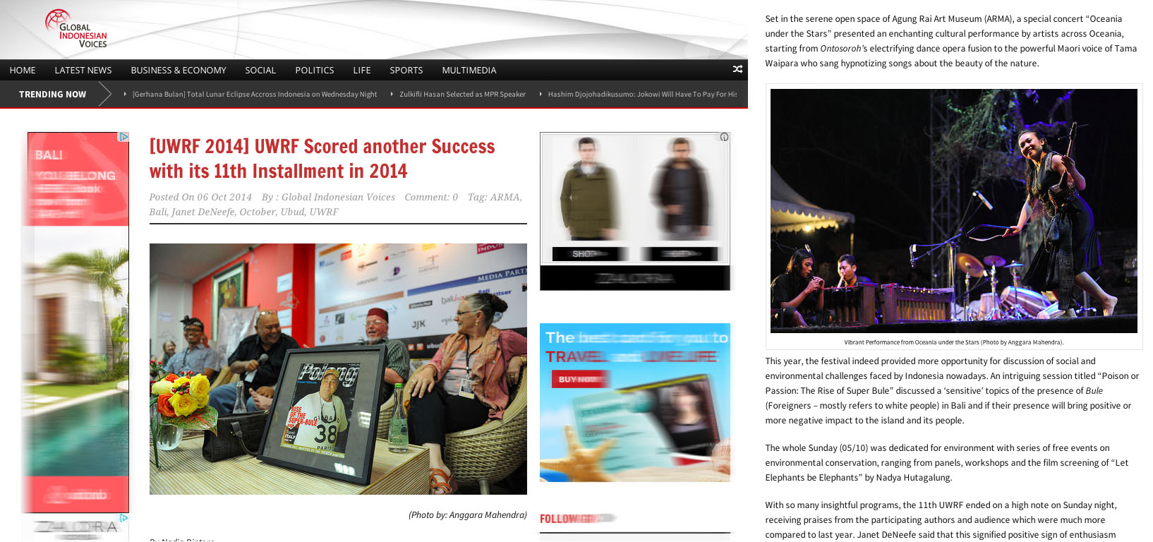 Global Indonesian Voices, October 2014
