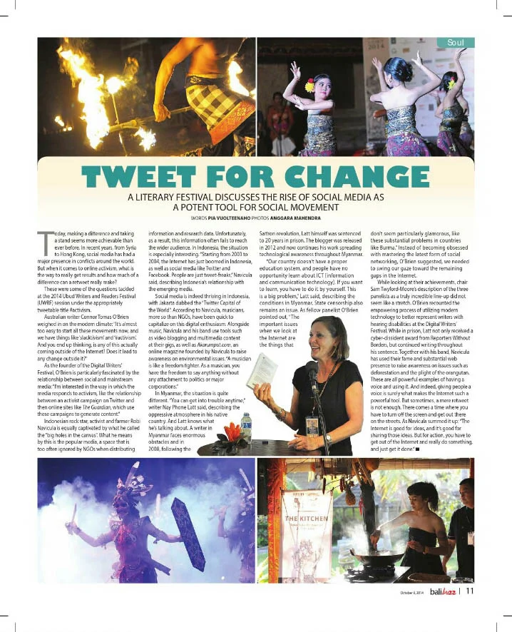 Bali Buzz of The Jakarta Post, October 2014