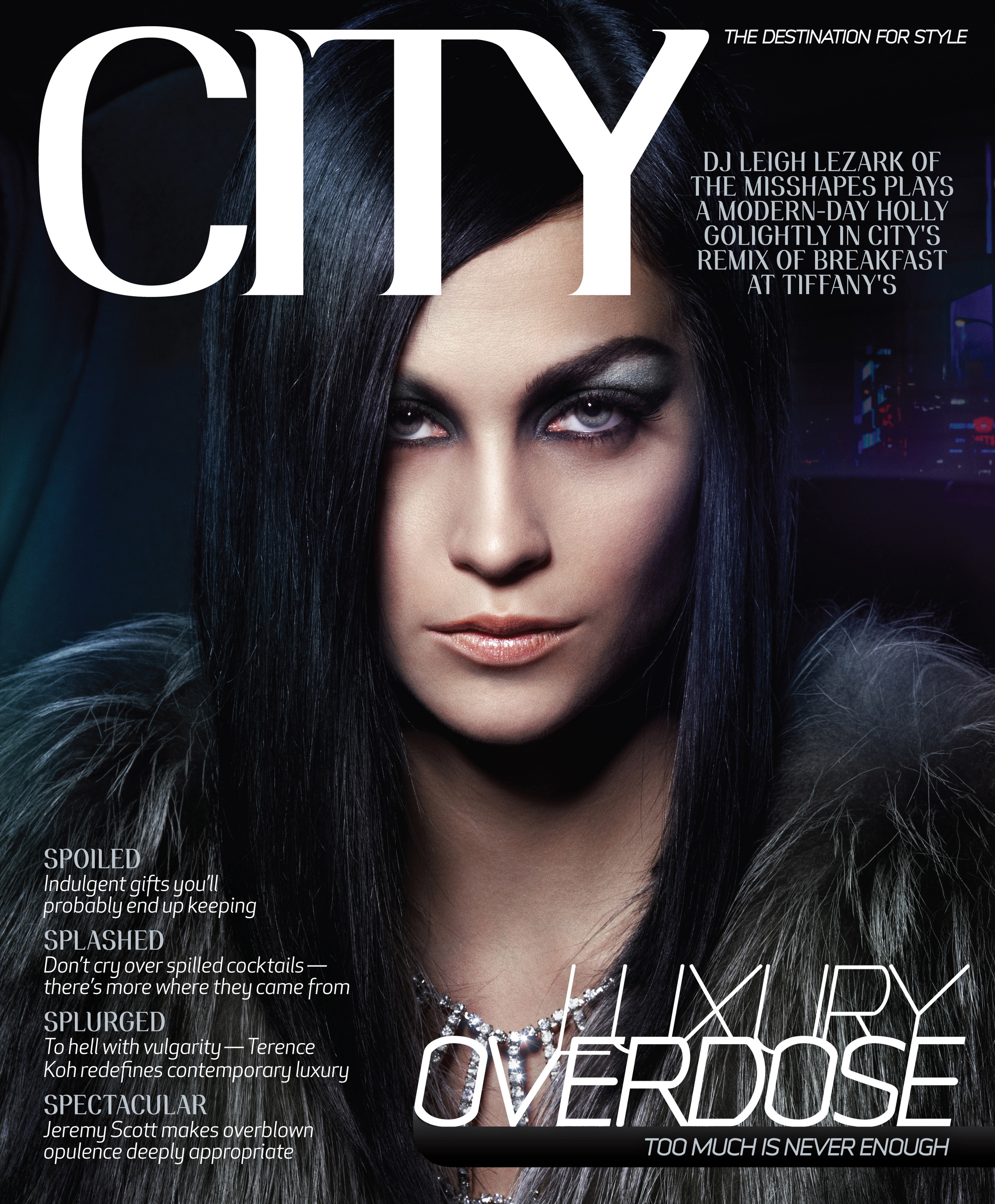  Covers, Fashion Editorials, Features, and Front-of-Book editorial pages for CITY throughout 2007 – 2009 in its prior format of 9 x 10.875" pages.&nbsp;  As the Art Director, I was given the opportunity to redesign the magazine in addition to being&n