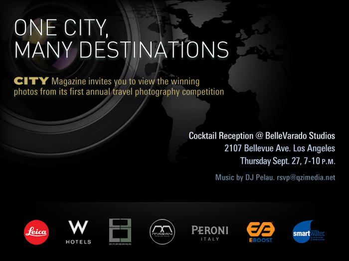 One City, Many Destinations photo contest LA event invitation. 2007.
