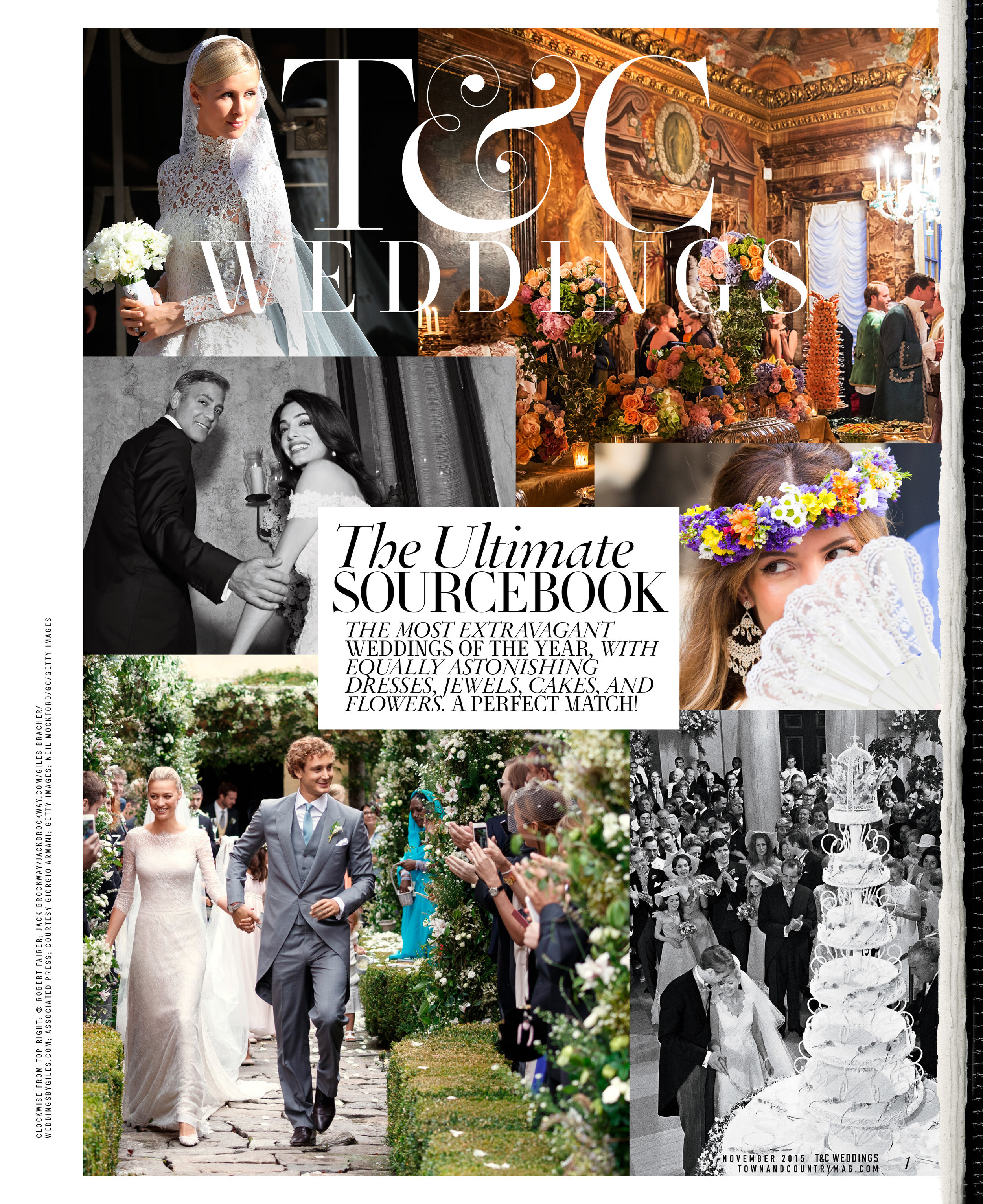  Pages from select Weddings packages (that are bound into copies of the magazine)&nbsp;designed for &nbsp; Town&amp;Country  . 