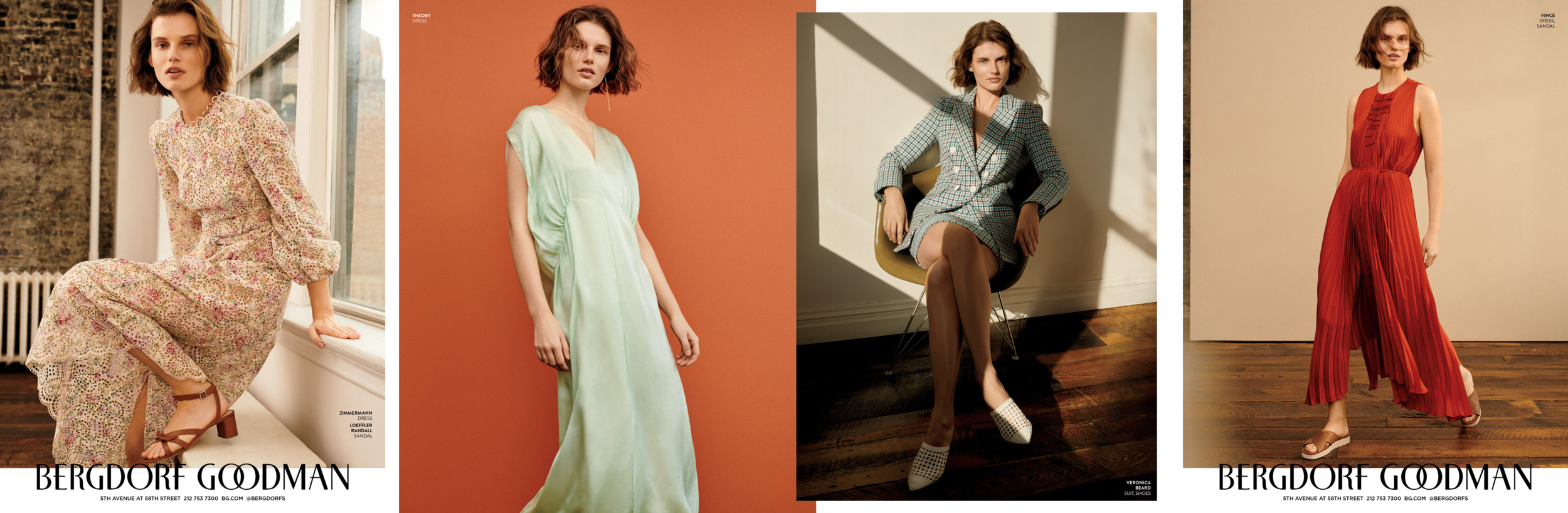  5F campaign advertisement for  New York ’s Spring Fashion Issue. 4pg insert. Design and On-Set Art Direction. Consulting Creative Director Ashley Sargent Price, Photographer Alexandra Nataf, Fashion Stylist Deborah Watson. 