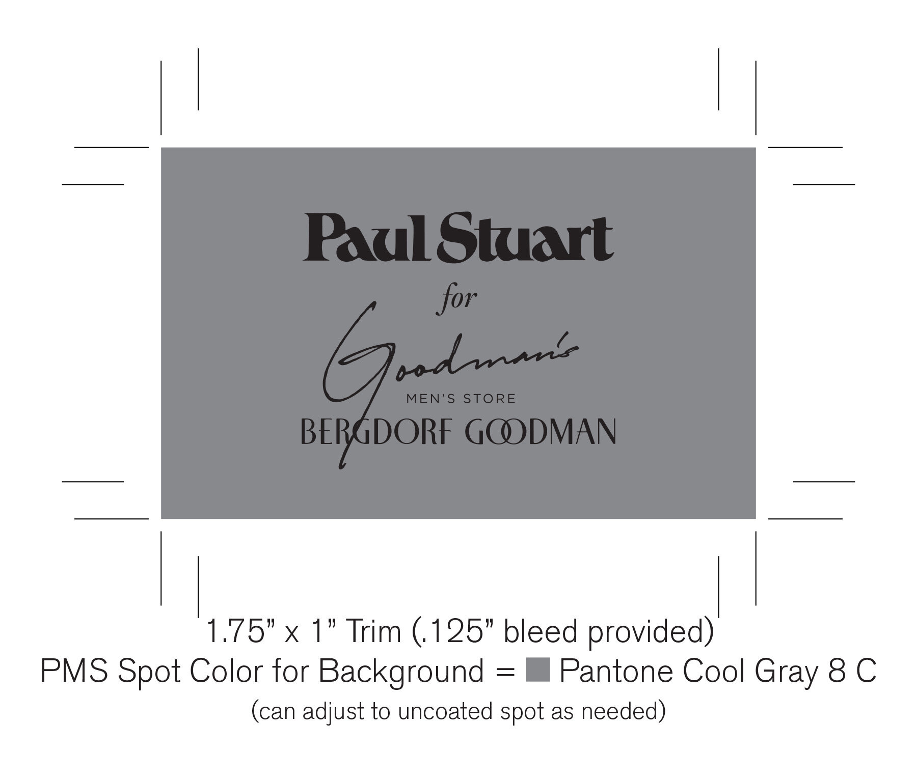  Custom Paul Stuart x Goodman’s tag design / mechanical 