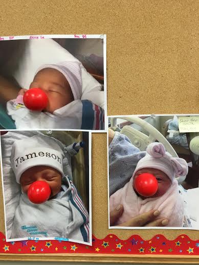 Even the newest members of FHC are proud of their red noses! 