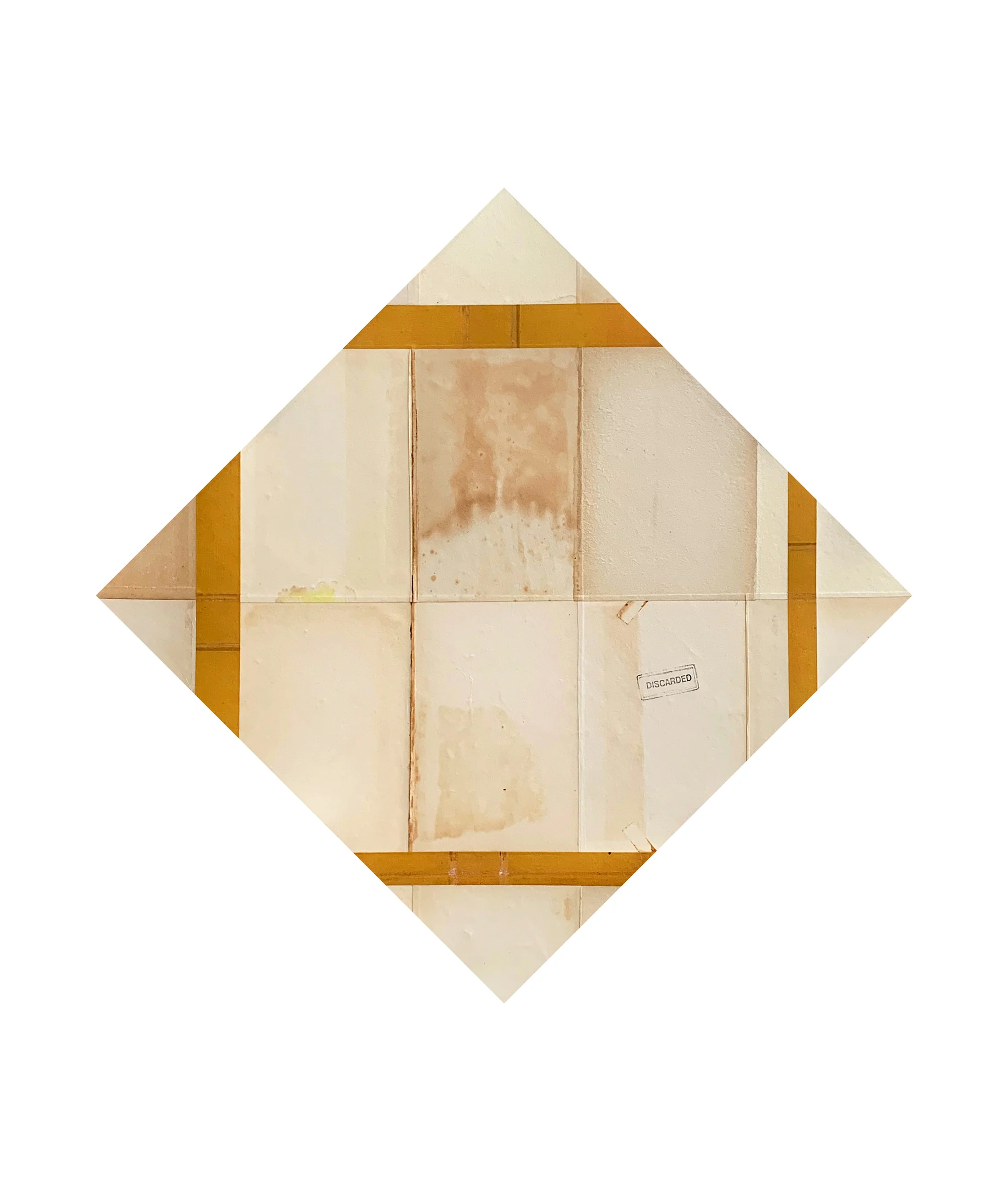 Lozenge Composition with Yellow Lines