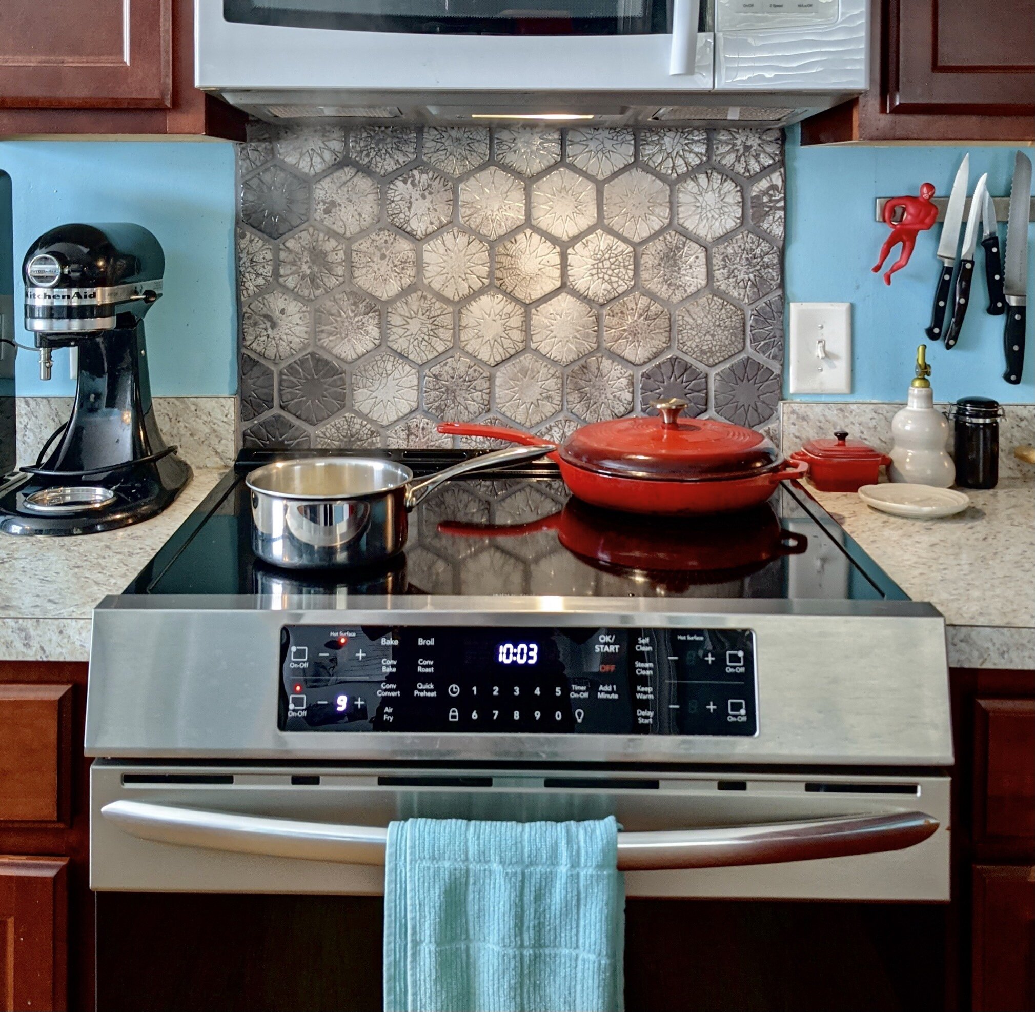 How to install kitchen backsplash tile using adhesive mat instead of  thin-set mortar.