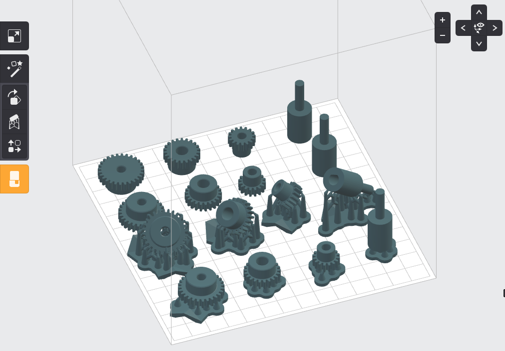 Four different orientations for my parts