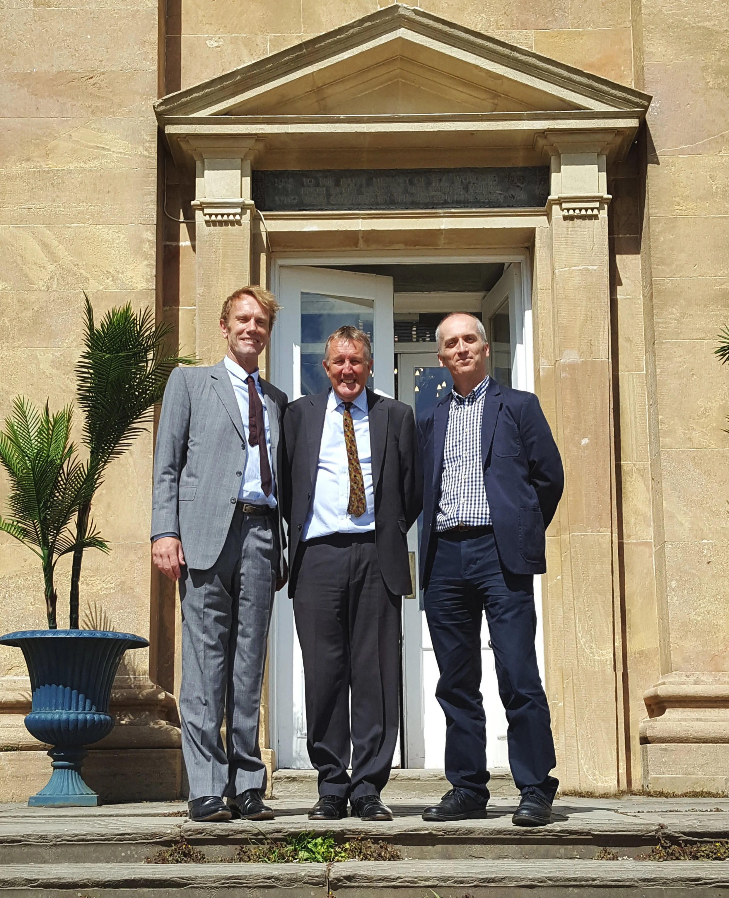 Jonathan Platt, Jeremy Pilling and Colin Powell Celebrating gcp 's 30 successful years