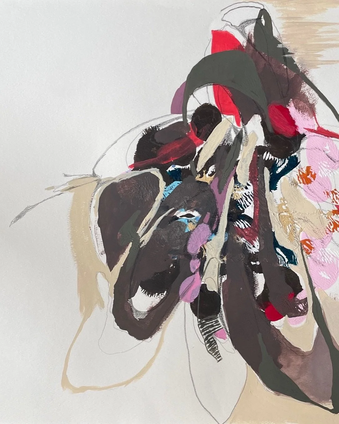 Visions of Gladys 

18x24&rdquo;
 Mixed media on paper