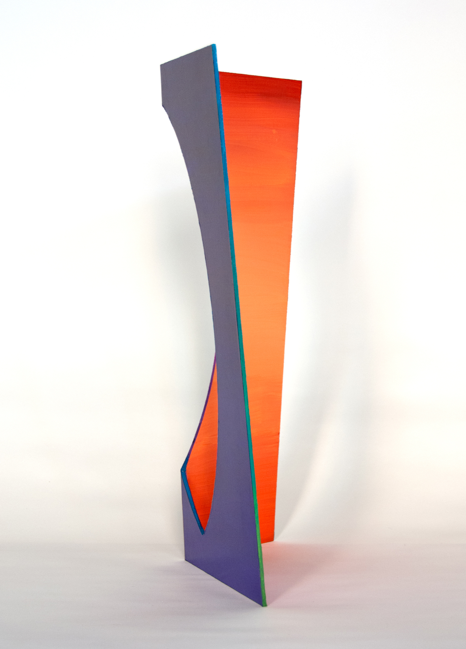 Fragment #1 , 2016 Acrylic on Freestanding Aluminum Panel 20 x 9 x 11 IN