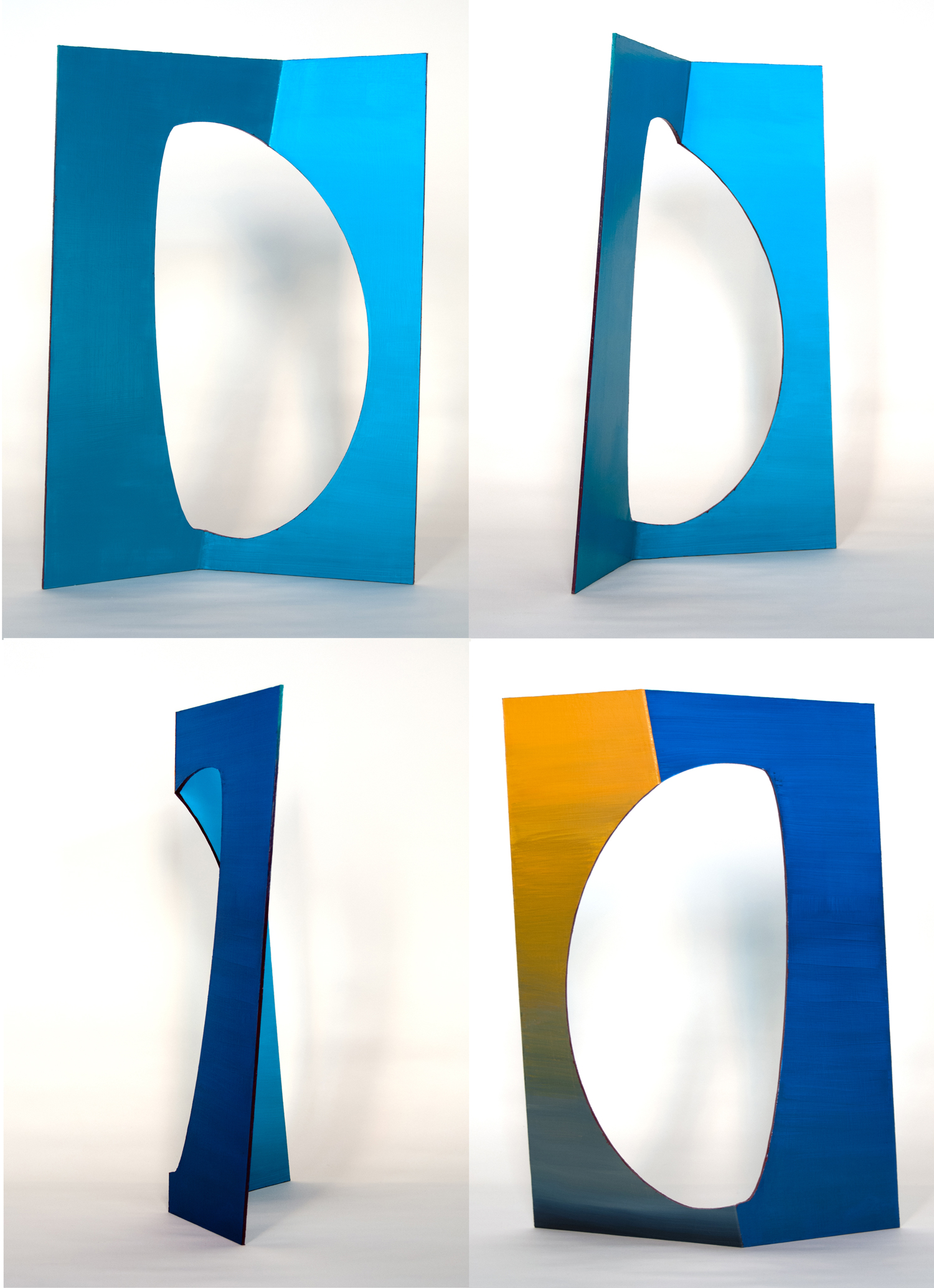 Fragment #2 , 2016 Acrylic on Freestanding Aluminum Panel 20 x 6.5 x 12 IN