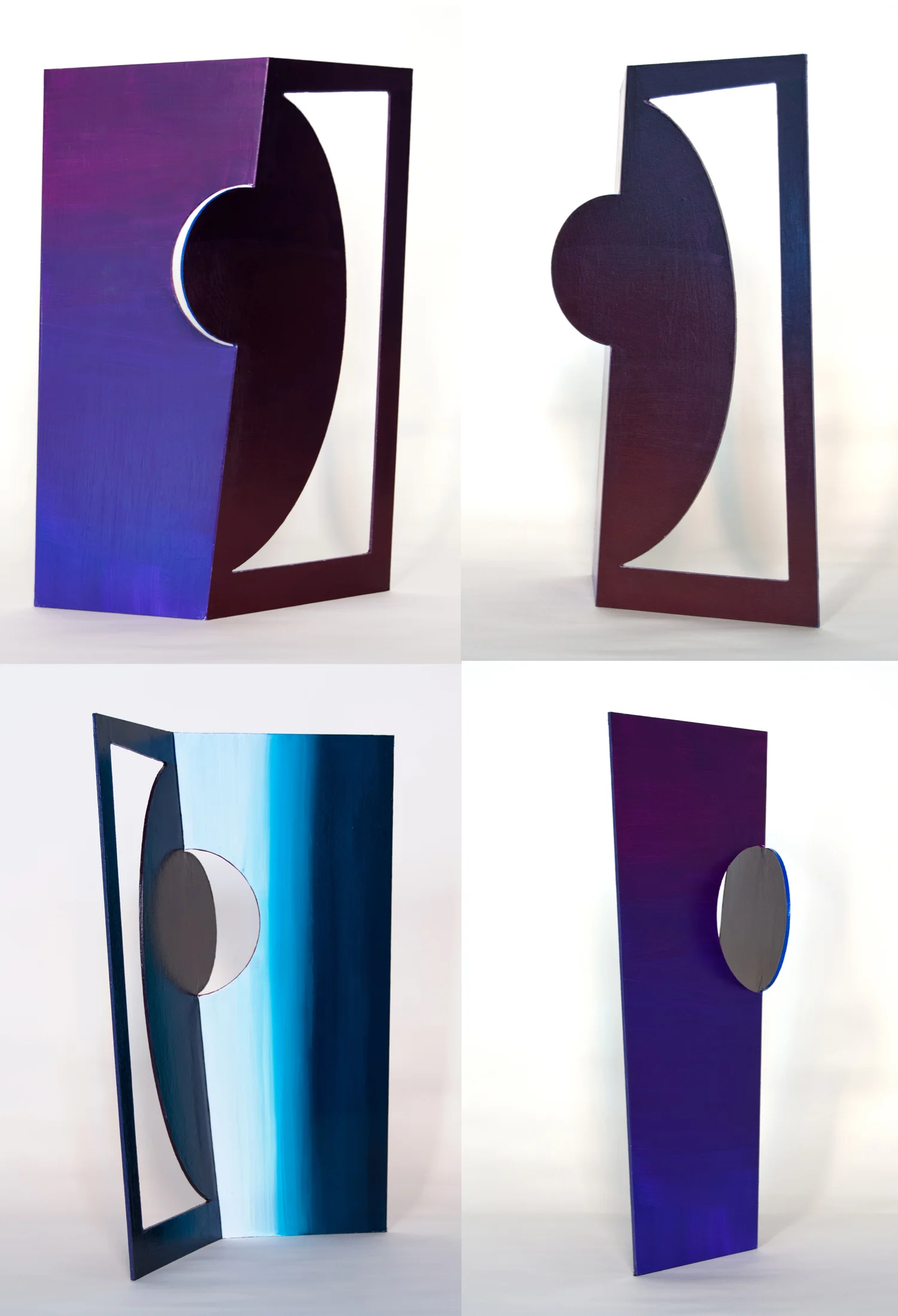 Fragment #5 , 2016 Acrylic on Freestanding Aluminum Panel 20 x 6 x 12.5 IN