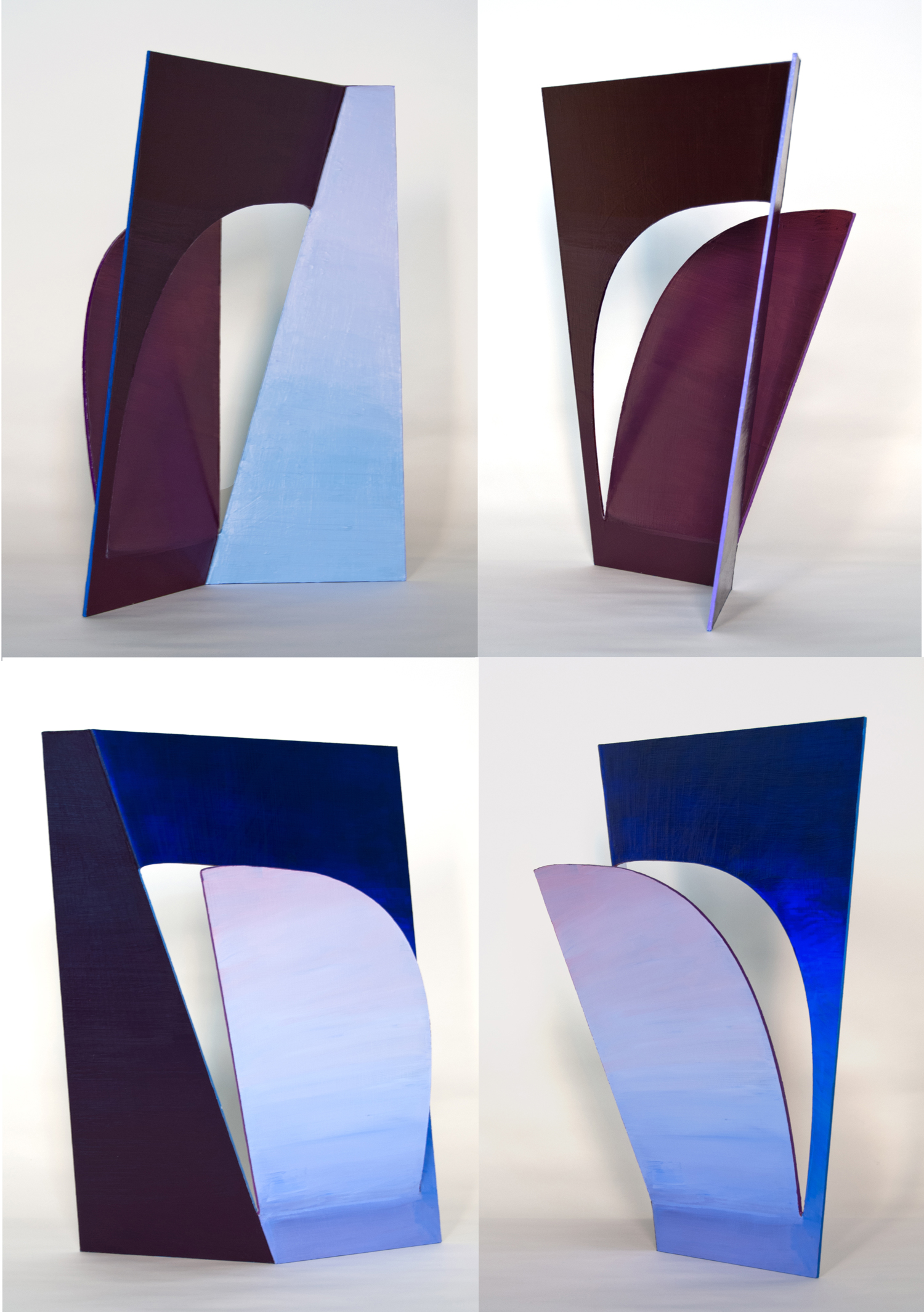 Fragment #7 , 2016 Acrylic on Freestanding Aluminum Panel 20 x 7 x 13 IN