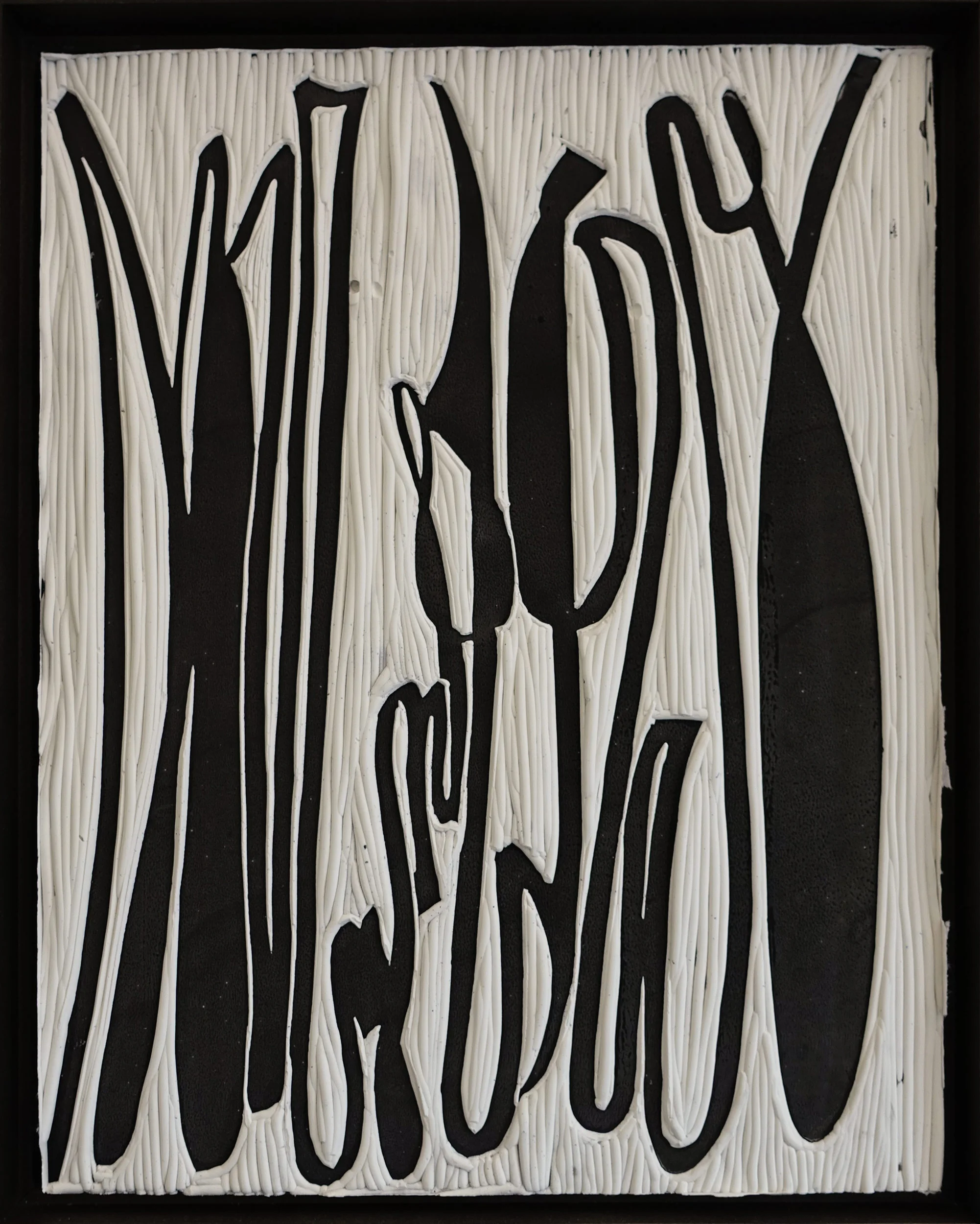 Sorry Not Sorry #4 , 2018 Plaster print 10h x 8w IN
