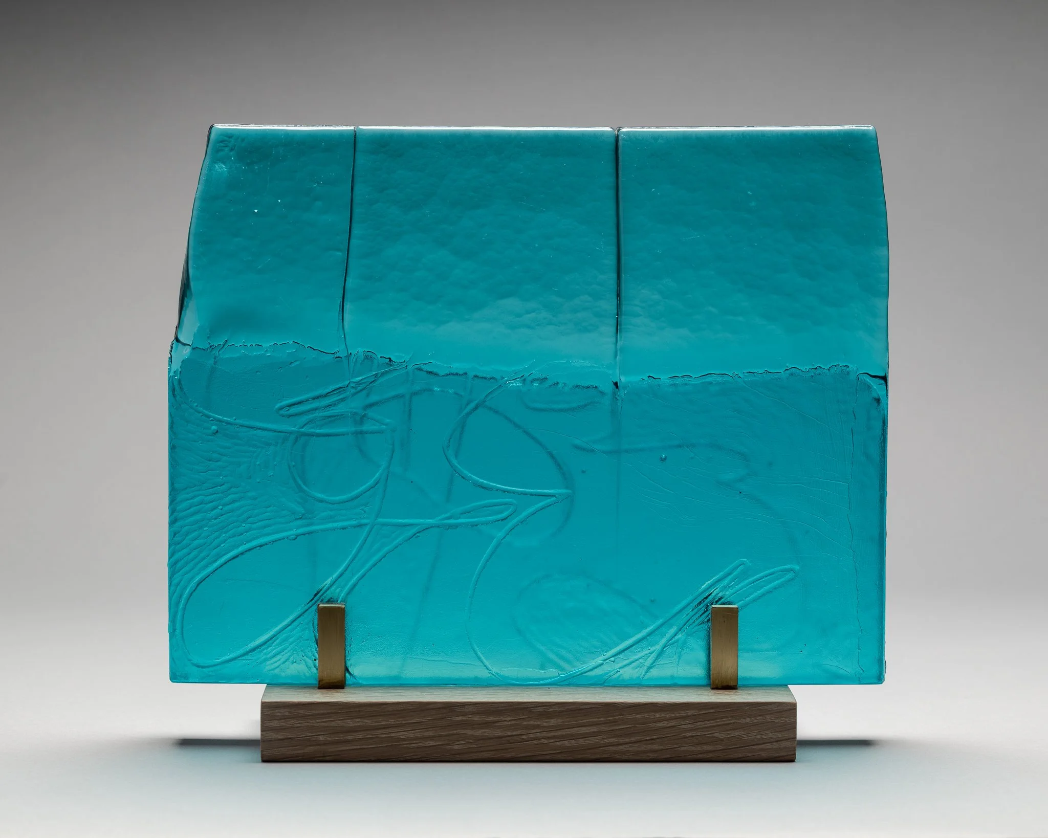   wyian-ianwy (Blue) , 2025  Cast glass  11h x 14w x1.5d   