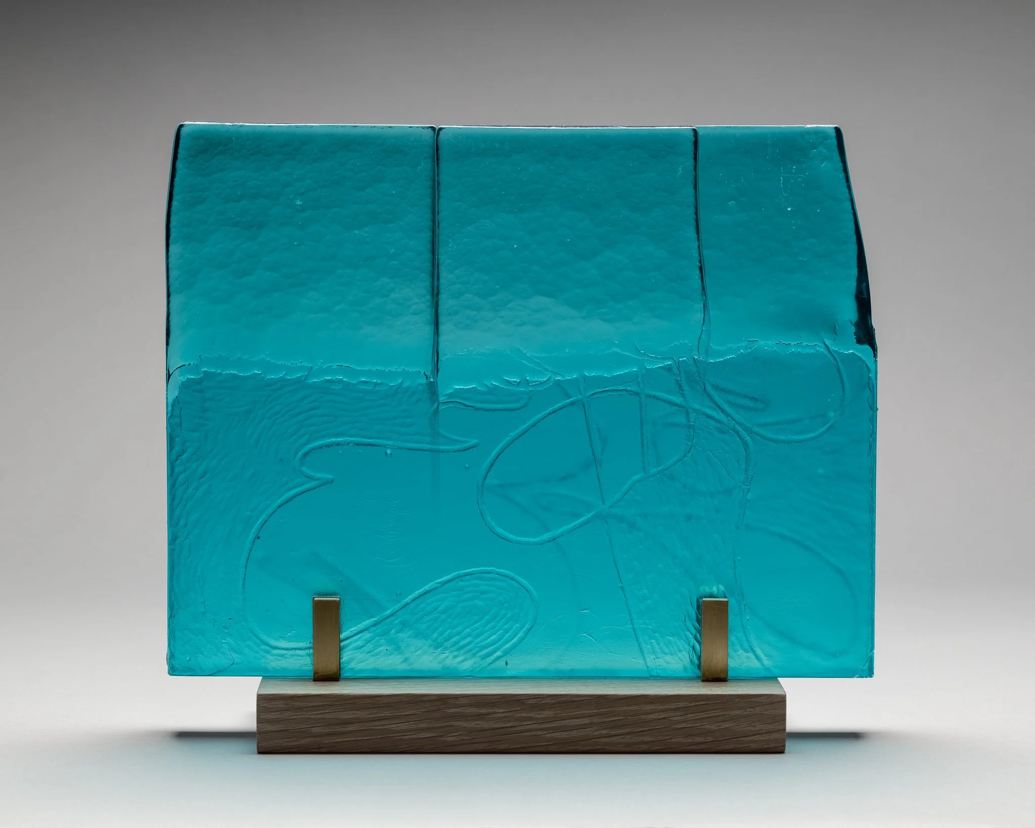   wyian-ianwy (Blue) , 2025  Cast glass  11h x 14w x1.5d   