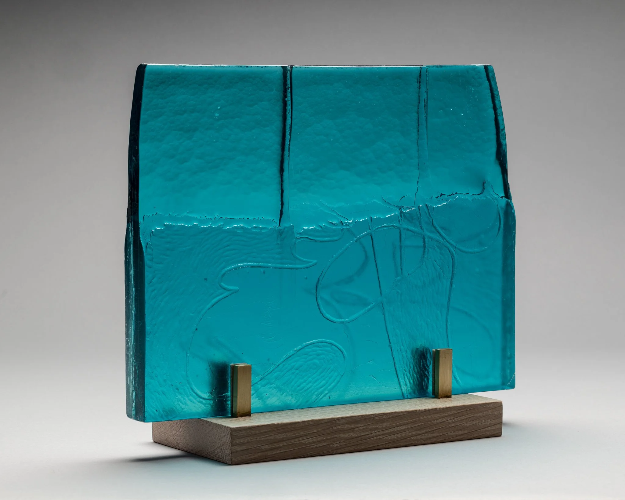   wyian-ianwy (Blue) , 2025  Cast glass  11h x 14w x1.5d   