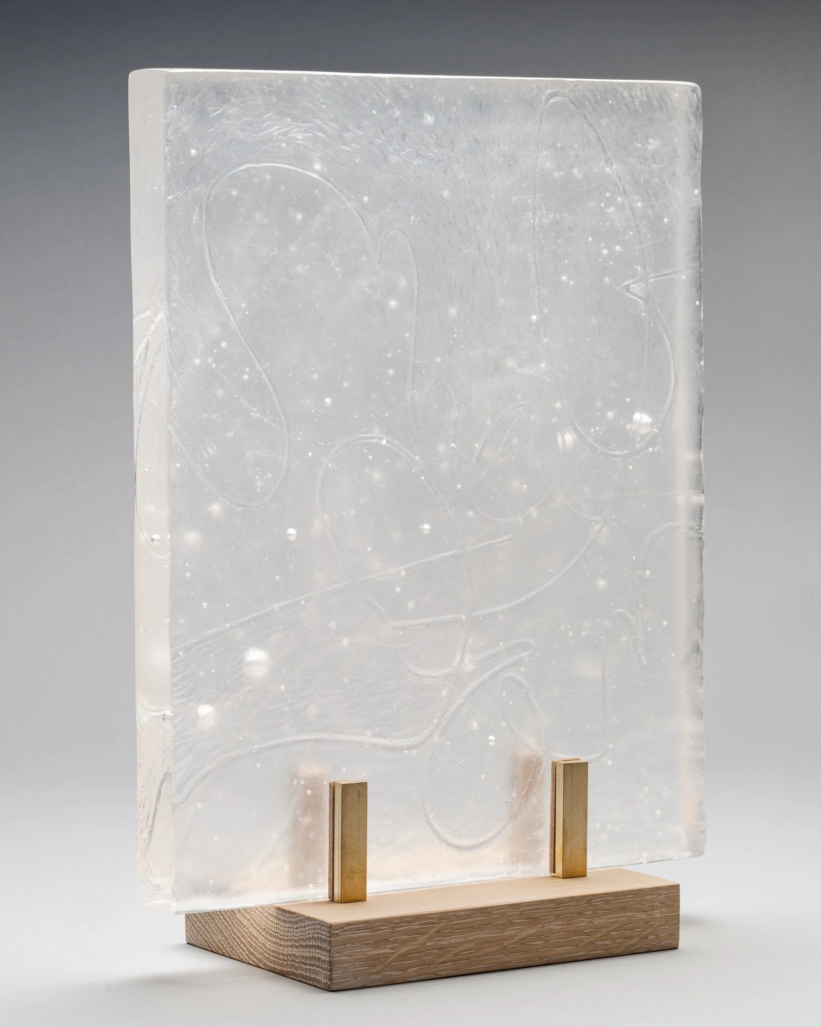   wyian-ianwy (Clear) , 2025  Cast glass  14h x 11w x1.5d   