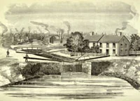 In 1871, engineers attempted to reverse the Chicago River by enlarging the I&M Canal Courtesy of Newberry Library