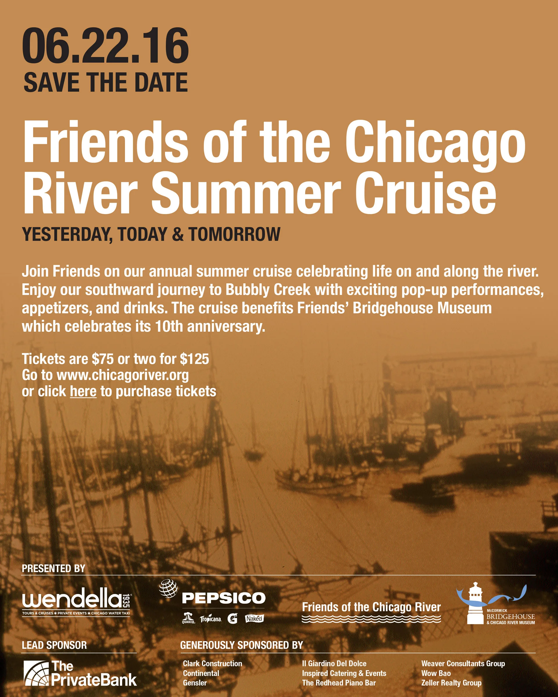 The Chicago River: Yesterday, Today and Tomorrow Summer Cruise